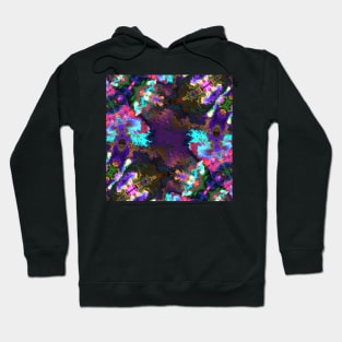 Psychedelic Hippie Square Purple Pink and Blue Hoodie